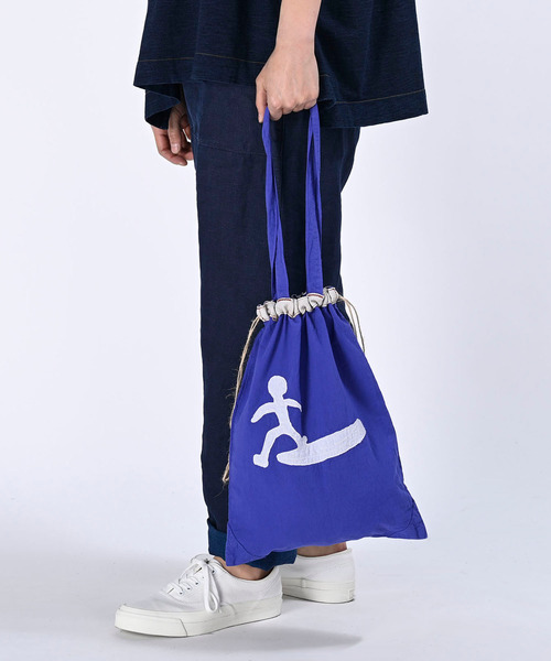 45R（フォーティファイブアール）の「HAYAMAくんのRPMバッグ（エコバッグ/サブバッグ・レディース・キナリ/ブルー・FREE）」の4枚目の写真