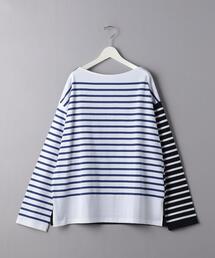 INSCRIRE | ＜INSCRIRE（アンスクリア）＞ ビッグ ボートネック ロングスリーブ Tシャツ(Tシャツ/カットソー)