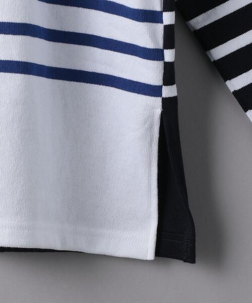 INSCRIRE（アンスクリア）の「＜INSCRIRE（アンスクリア）＞ ビッグ ボートネック ロングスリーブ Tシャツ（Tシャツ/カットソー・メンズ・コバルトブルー・LARGE）」の5枚目の写真