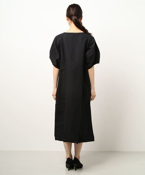 a lot of love（ア ロット オブ ラブ）の「ビッグランタンスリーブ　フレアワンピース（ワンピース・レディース・ホワイト/ブラック/グリーン・L/S/M/XL）」の22枚目の写真