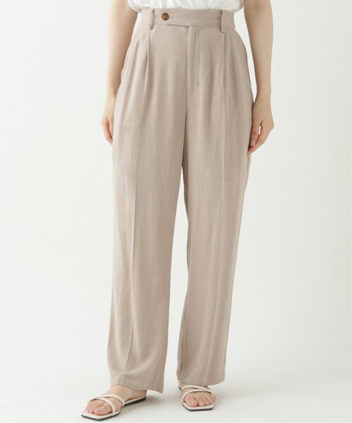 RAY CASSIN（レイカズン）の「レーヨンリネンタブ付きタックパンツ（その他パンツ・レディース・ベージュ/キナリ/カーキ・FREE）」の13枚目の写真