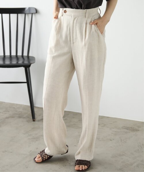 RAY CASSIN（レイカズン）の「レーヨンリネンタブ付きタックパンツ（その他パンツ・レディース・ベージュ/キナリ/カーキ・FREE）」の21枚目の写真