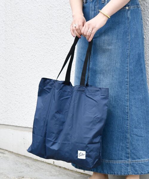 Drifter（ドリフター）の「Drifter:エコトートバッグ（エコバッグ/サブバッグ・レディース・ベージュ/ホワイト/レッド/ネイビー・ONE SIZE）」の3枚目の写真