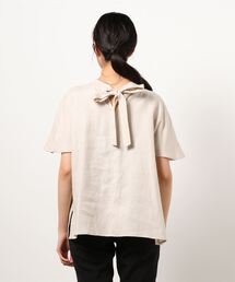 ADIEU TRISTESSE LUXE アデュートリステスリュクス ベロアベルベット風 カットソー トップス バックリボン 長袖 黒 ADIEU TRISTESSE LUXE アデュートリステスリュクス ベロア