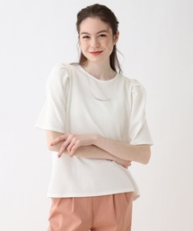 Cutie Blonde | 【S-L/2点セット】ネックレス付きカットソー(Tシャツ/カットソー)