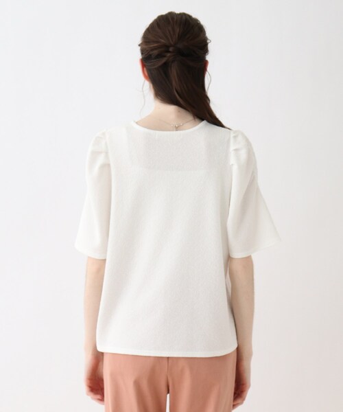 Cutie Blonde（キューティーブロンド）の「◆【S-L/2点セット】ネックレス付きカットソー（Tシャツ/カットソー・レディース・ブラック/イエロー/オフホワイト・01/03/02）」の8枚目の写真