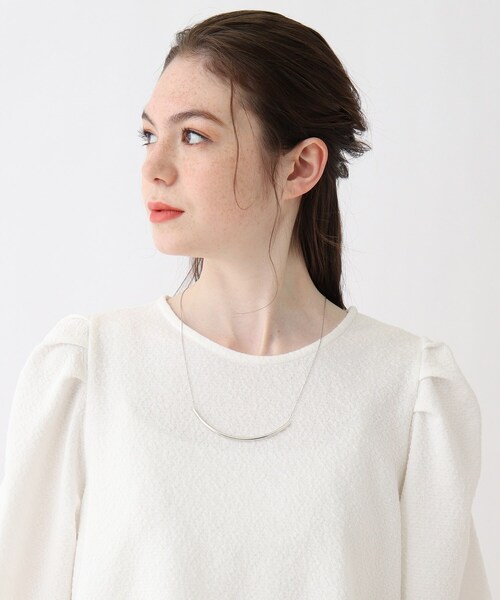 Cutie Blonde（キューティーブロンド）の「◆【S-L/2点セット】ネックレス付きカットソー（Tシャツ/カットソー・レディース・ブラック/イエロー/オフホワイト・01/03/02）」の9枚目の写真