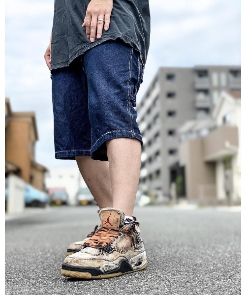 8(eight)(エイト)の「10ozデニムペインターショーツ(デニムパンツ・メンズ・ブラック/サックスブルー/インディゴブルー/その他/その他1/キナリ・MEDIUM/LARGE/X-LARGE)」の4枚目の写真