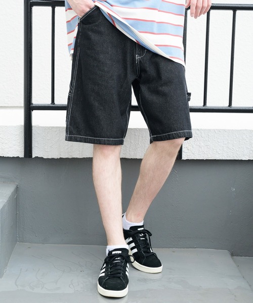 8(eight)(エイト)の「10ozデニムペインターショーツ(デニムパンツ・メンズ・ブラック/サックスブルー/インディゴブルー/その他/その他1/キナリ・MEDIUM/LARGE/X-LARGE)」の3枚目の写真