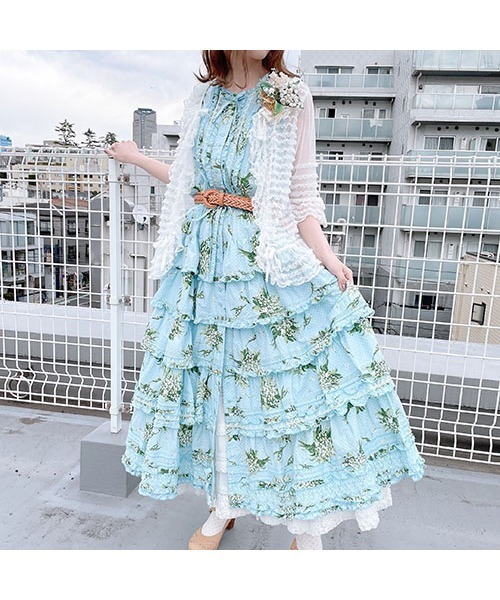 当店一番人気 鈴蘭水玉プリントノースリーブフリルワンピース ワンピース Sutevalle Org