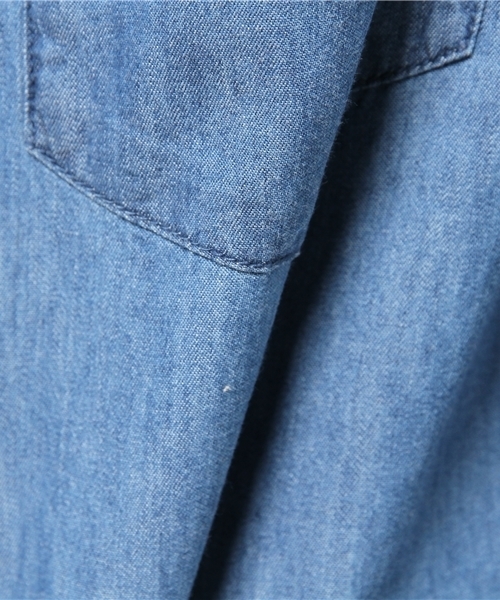 WEGO(ウィゴー)の「WEGO/デニムBIGシャツ(シャツ/ブラウス・レディース・インディゴブルー/ダークインディゴブルー・FREE)」の10枚目の写真