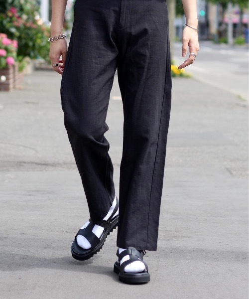 INTER FACTORY（インターファクトリー）の「WEARISTA れぽすけ - オーバーラップレザーサンダル　made in INTER FACTORY（サンダル・メンズ・ブラック・SMALL/MEDIUM/LARGE）」の6枚目の写真