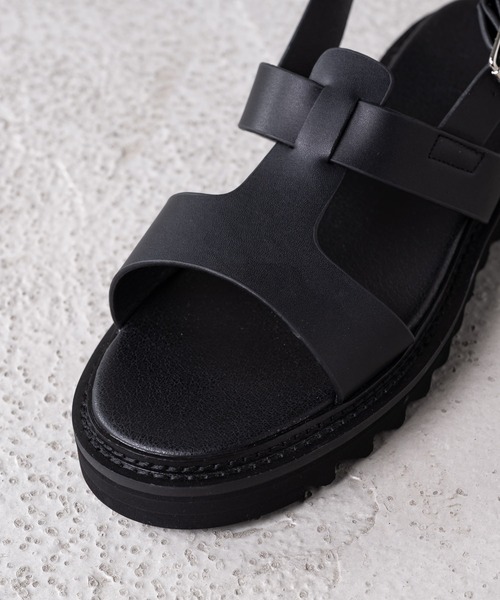 INTER FACTORY（インターファクトリー）の「WEARISTA れぽすけ - オーバーラップレザーサンダル　made in INTER FACTORY（サンダル・メンズ・ブラック・SMALL/MEDIUM/LARGE）」の19枚目の写真