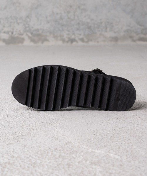 INTER FACTORY（インターファクトリー）の「WEARISTA れぽすけ - オーバーラップレザーサンダル　made in INTER FACTORY（サンダル・メンズ・ブラック・SMALL/MEDIUM/LARGE）」の21枚目の写真