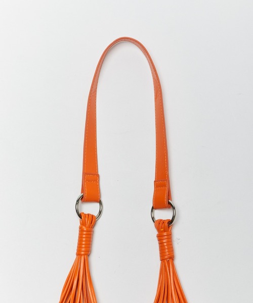 WHO'S WHO gallery（フーズフーギャラリー）の「マクラメBAG（ハンドバッグ・レディース・オレンジ/グリーン・FREE）」の17枚目の写真