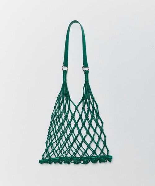 WHO'S WHO gallery（フーズフーギャラリー）の「マクラメBAG（ハンドバッグ・レディース・オレンジ/グリーン・FREE）」の14枚目の写真