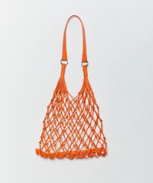 WHO'S WHO gallery（フーズフーギャラリー）の「マクラメBAG（ハンドバッグ・レディース・オレンジ/グリーン・FREE）」の16枚目の写真