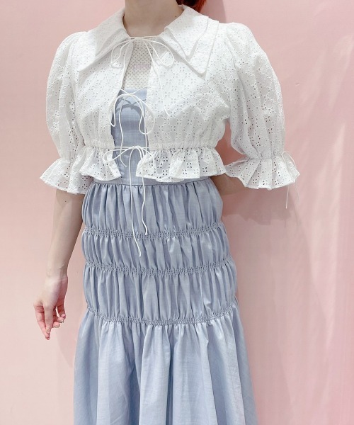 PAIN(ペイン)の「ダンガリーロングキャミドレス(ワンピース・レディース・ブラック/ライトブルー/ホワイト・FREE)」の5枚目の写真