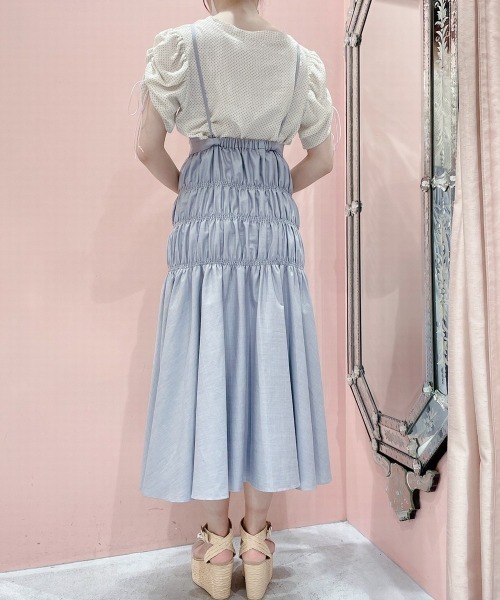 PAIN(ペイン)の「ダンガリーロングキャミドレス(ワンピース・レディース・ブラック/ライトブルー/ホワイト・FREE)」の7枚目の写真