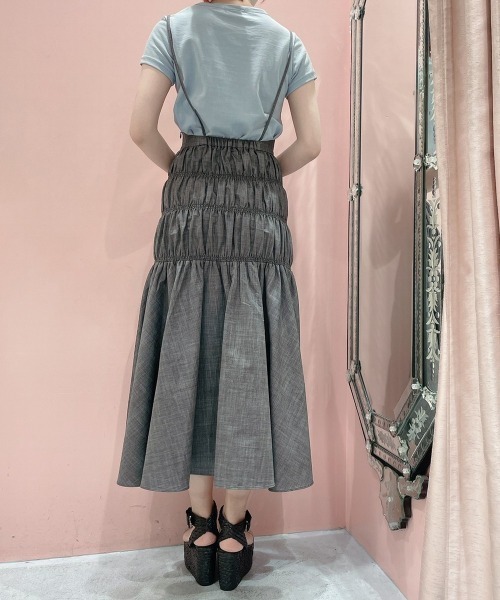 PAIN(ペイン)の「ダンガリーロングキャミドレス(ワンピース・レディース・ブラック/ライトブルー/ホワイト・FREE)」の4枚目の写真