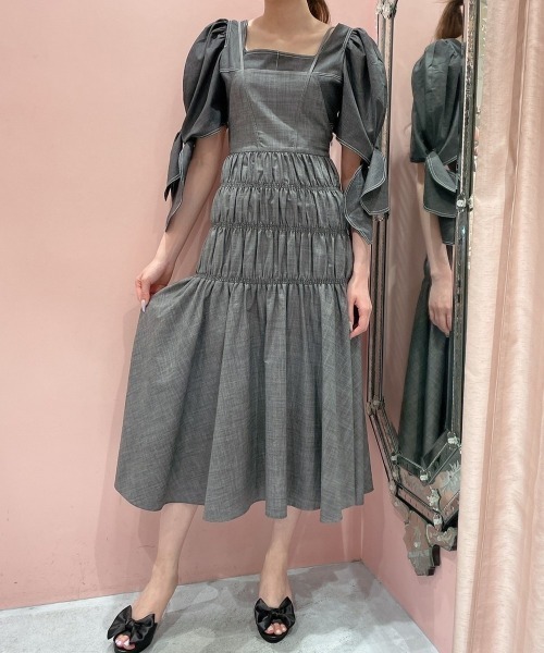 PAIN(ペイン)の「ダンガリーロングキャミドレス(ワンピース・レディース・ブラック/ライトブルー/ホワイト・FREE)」の9枚目の写真