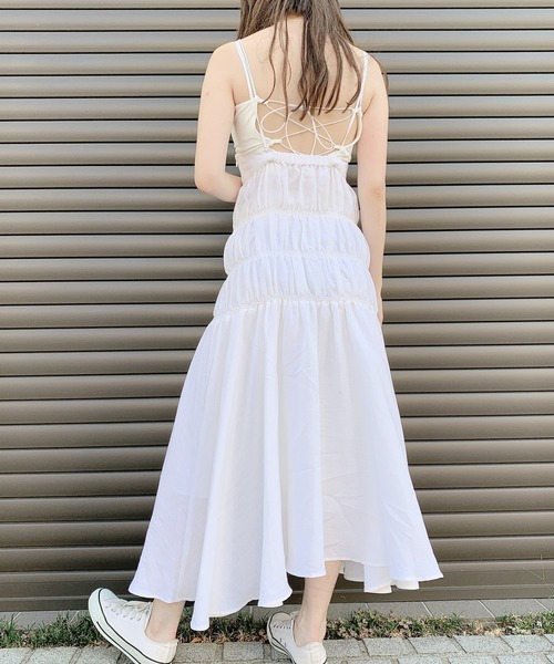 PAIN(ペイン)の「ダンガリーロングキャミドレス(ワンピース・レディース・ブラック/ライトブルー/ホワイト・FREE)」の17枚目の写真