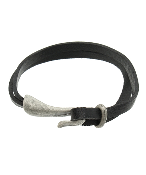 チャイハネ(チャイハネ)の「【チャイハネ】レザーラインブレスレット(ブレスレット・メンズ・ブラック×ブラック/ブラウン/エンジ/キャメル・FREE)」の2枚目の写真