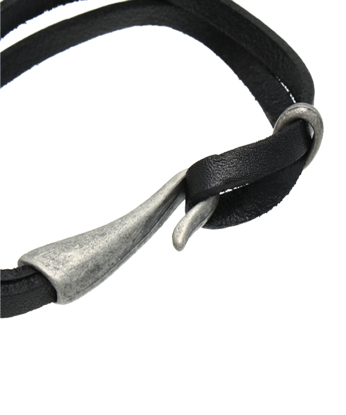 チャイハネ(チャイハネ)の「【チャイハネ】レザーラインブレスレット(ブレスレット・メンズ・ブラック×ブラック/ブラウン/エンジ/キャメル・FREE)」の5枚目の写真