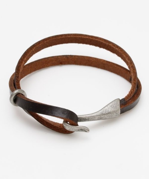 チャイハネ(チャイハネ)の「【チャイハネ】レザーラインブレスレット(ブレスレット・メンズ・ブラック×ブラック/ブラウン/エンジ/キャメル・FREE)」の3枚目の写真