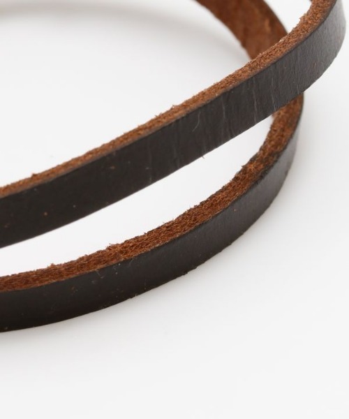 チャイハネ(チャイハネ)の「【チャイハネ】レザーラインブレスレット(ブレスレット・メンズ・ブラック×ブラック/ブラウン/エンジ/キャメル・FREE)」の8枚目の写真