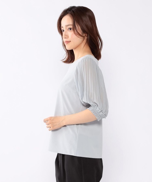 MISCH MASCH（ミッシュマッシュ）の「袖消しプリーツブラウス（シャツ/ブラウス・レディース・ブラック/ホワイト/ライトブルー/ピンク・MEDIUM）」の7枚目の写真