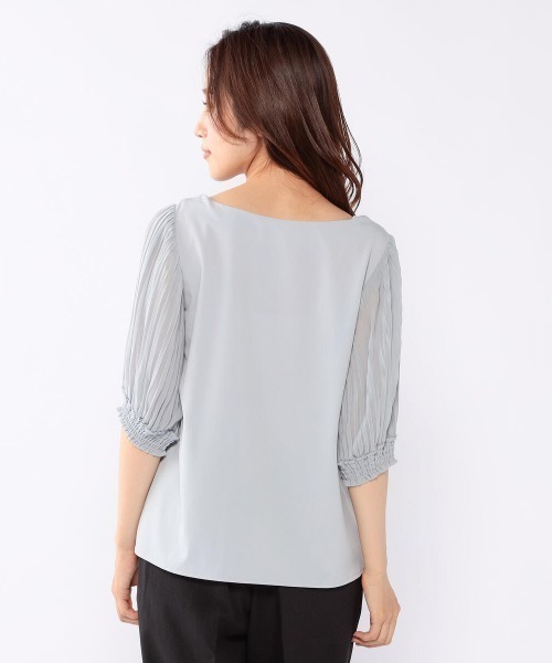 MISCH MASCH（ミッシュマッシュ）の「袖消しプリーツブラウス（シャツ/ブラウス・レディース・ブラック/ホワイト/ライトブルー/ピンク・MEDIUM）」の8枚目の写真