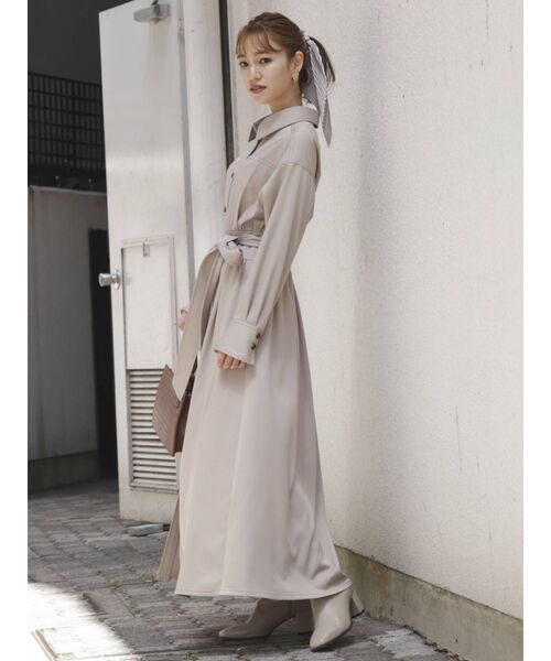 dazzlin（ダズリン）の「ステッチアートシャツワンピース（ワンピース・レディース・ブラック/ベージュ/インディゴブルー/モカ/その他1・FREE）」の9枚目の写真