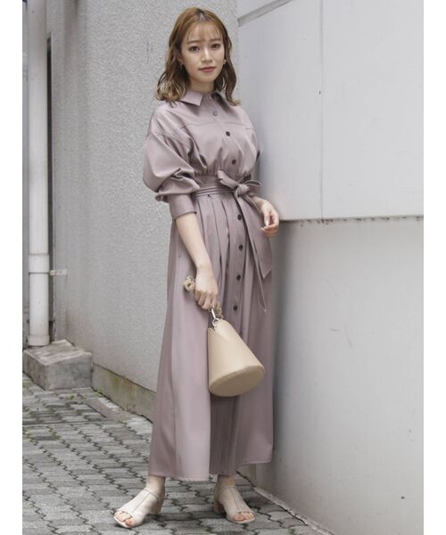 dazzlin（ダズリン）の「ステッチアートシャツワンピース（ワンピース・レディース・ブラック/ベージュ/インディゴブルー/モカ/その他1・FREE）」の14枚目の写真