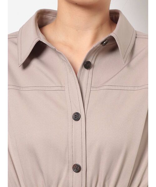 dazzlin（ダズリン）の「ステッチアートシャツワンピース（ワンピース・レディース・ブラック/ベージュ/インディゴブルー/モカ/その他1・FREE）」の10枚目の写真