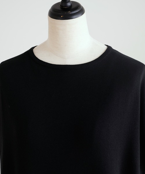 BEARDSLEY(ビアズリー)の「ゆったりニットワンピース(ワンピース・レディース・ブラック/ベージュ・FREE)」の4枚目の写真