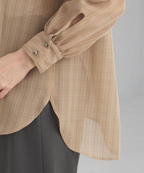 green label relaxing(グリーンレーベルリラクシング)の「チェック スタンド フリル ネック ブラウス(シャツ/ブラウス・レディース・その他1・FREE)」の9枚目の写真