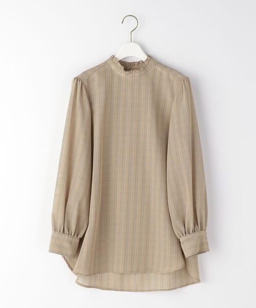 green label relaxing(グリーンレーベルリラクシング)の「チェック スタンド フリル ネック ブラウス(シャツ/ブラウス・レディース・その他1・FREE)」の10枚目の写真