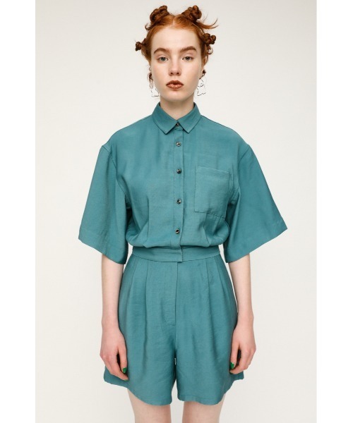 SLY(スライ)の「FLARE SLEEVE ROMPERS フレアスリーブ ロンパース(つなぎ/オールインワン・レディース・ブラック/ターコイズブルー/ベージュ・2/1)」の16枚目の写真