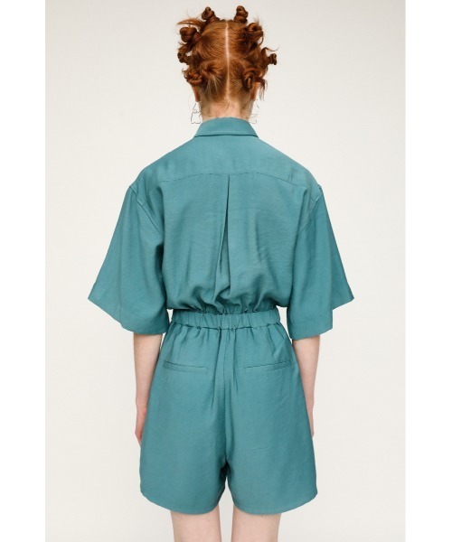 SLY(スライ)の「FLARE SLEEVE ROMPERS フレアスリーブ ロンパース(つなぎ/オールインワン・レディース・ブラック/ターコイズブルー/ベージュ・2/1)」の18枚目の写真