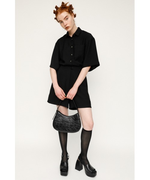 SLY(スライ)の「FLARE SLEEVE ROMPERS フレアスリーブ ロンパース(つなぎ/オールインワン・レディース・ブラック/ターコイズブルー/ベージュ・2/1)」の5枚目の写真