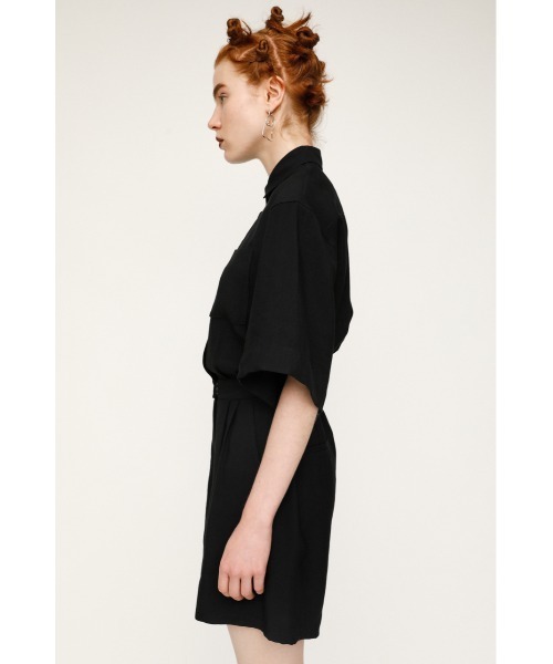SLY(スライ)の「FLARE SLEEVE ROMPERS フレアスリーブ ロンパース(つなぎ/オールインワン・レディース・ブラック/ターコイズブルー/ベージュ・2/1)」の7枚目の写真