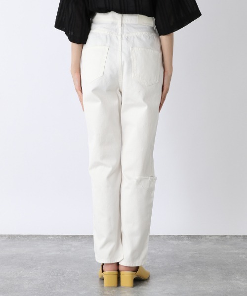 JEANASIS（ジーナシス）の「スリットクラッシュテーパードデニムパンツ/952232（デニムパンツ・レディース・ホワイト/ブラック・SMALL/MEDIUM）」の14枚目の写真