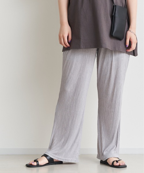 prose verse(プロズヴェール)の「スラブランダムプリーツパンツ(その他パンツ・レディース・アイボリー/ブラック/グレー/ブルー・フリ-)」の3枚目の写真