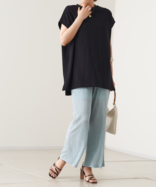 prose verse(プロズヴェール)の「スラブランダムプリーツパンツ(その他パンツ・レディース・アイボリー/ブラック/グレー/ブルー・フリ-)」の10枚目の写真