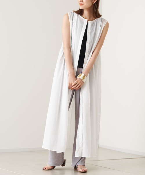 prose verse(プロズヴェール)の「スラブランダムプリーツパンツ(その他パンツ・レディース・アイボリー/ブラック/グレー/ブルー・フリ-)」の18枚目の写真