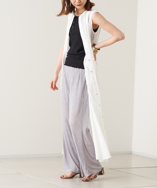 prose verse(プロズヴェール)の「スラブランダムプリーツパンツ(その他パンツ・レディース・アイボリー/ブラック/グレー/ブルー・フリ-)」の20枚目の写真