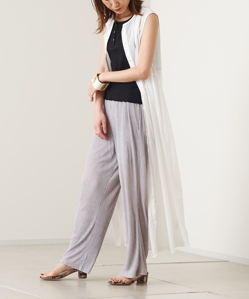 prose verse(プロズヴェール)の「スラブランダムプリーツパンツ(その他パンツ・レディース・アイボリー/ブラック/グレー/ブルー・フリ-)」の22枚目の写真