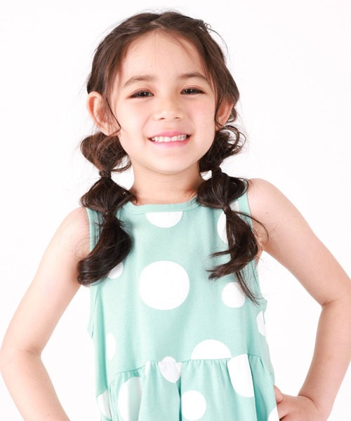 DILASH（ディラッシュ）の「ランダムドット柄ワンピース（ワンピース・キッズ・ブラック/ミント・130/140/100/110/120/90/80）」の7枚目の写真