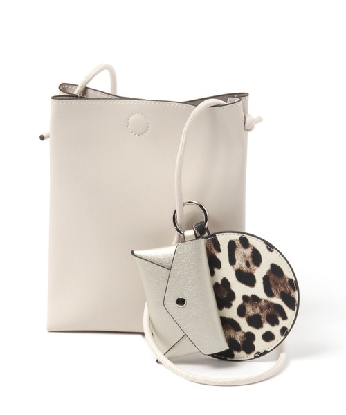 LEPSIM（レプシィム）の「【驚くほど、かるーーーい】２Ｐポーチミニショルダー　956458（ショルダーバッグ・レディース・ブラック/アイボリー/モカ/パイソン/ブラウン・ONE SIZE）」の12枚目の写真